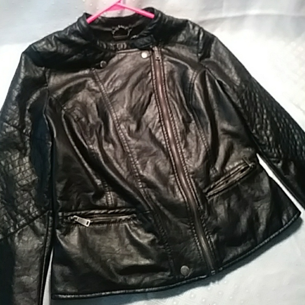 Jou Jou Pleather Jacket - Picture 1 of 8